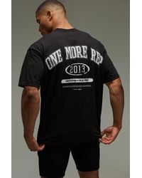 Boohoo - Active Oversized One More Rep T-Shirt & Short Set - Lyst