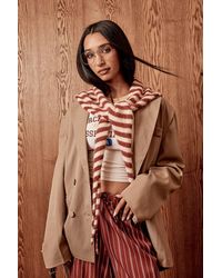 Boohoo - Striped Triangle Scarf - Lyst