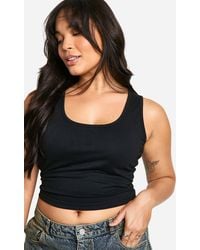 Boohoo - Wide Strap Tank Top - Lyst