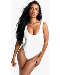 Boohoo - Swimwear Essentials Scoop Swimsuit - Lyst