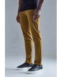 BoohooMAN - Fixed Waist Slim Fit Technical Stretch Pants - Lyst