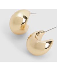 Boohoo - Gold Chunky Mini Hoop Earring - Lyst