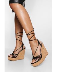 boohoo wedge sandals