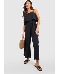 Boohoo - Strappy Wide Leg Jumpsuit - Lyst