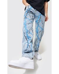 BoohooMAN Denim Relaxed Fit Lightning 