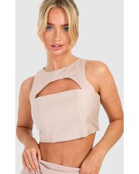 Boohoo - Cut Out Crop Top - Lyst