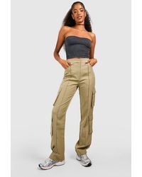 Boohoo - Luxe Tailored Cargo Flared Pants - Lyst
