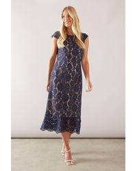 princess polly baby blue dress Chi Chi Willa High Low Mermaid Lace Dress, Pale Blue
