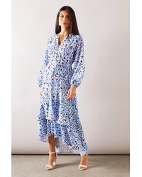 Wallis - Leopard Print Button Through Shirt Dress - Lyst