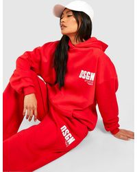 Boohoo - Dsgn Studio Text Print Slogan Oversized Hoodie - Lyst