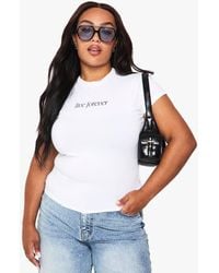 Boohoo - Plus Live Forever Fitted Tee - Lyst