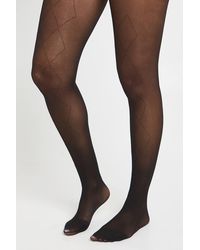 Boohoo - Halloween Diamond Embellished Sheer Tights - Lyst