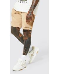 boohooman cargo shorts
