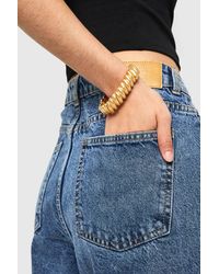 Boohoo - Brushed Elasticated Slim Bangle - Lyst