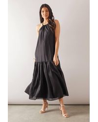 Wallis - Halterneck Drop Hem Midi Dress - Lyst