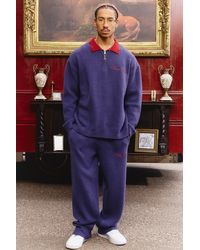 Boohoo - Relaxed Embroidered Knitted Jogger - Lyst