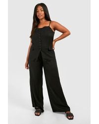 Boohoo - Plus Woven Tailored Waistcoat & Straight Trouser Co-ord - Lyst