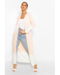 Boohoo Colour Block Maxi Kimono - Multicolour