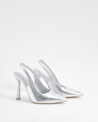 Boohoo - Wide Fit Slingback Court Shoes - Lyst