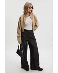 Boohoo - Vaqueros Petite Básicos De Pernera Súper Ancha - Lyst