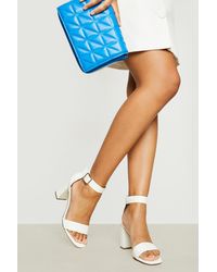 Boohoo - Barely There Two Part Block Heel - Lyst