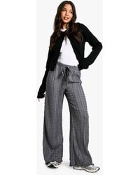 Boohoo - Drawstring Crinkle Texture Trouser - Lyst