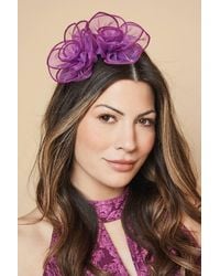 Wallis - Organza Loop And Feather Headband - Lyst