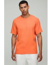 BoohooMAN - Regular Fit Pleated T-Shirt - Lyst