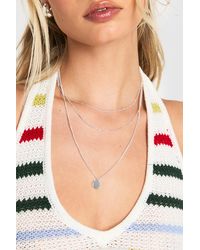 Boohoo - Pack De 3 Collares A Capas Con Colgantes Plateados - Lyst