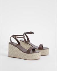 Boohoo - 2 Part Mid Height Wedges - Lyst