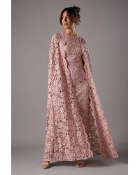 Coast - Lace Cape Gown - Lyst
