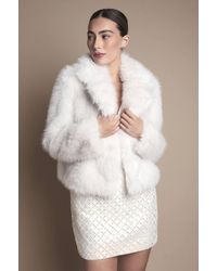Coast - Occasion Short Faux Fur Coat - Lyst