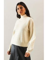 Wallis - Sequin Polkadot High Neck Sweater - Lyst