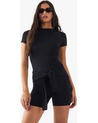 Boohoo - Dsgn Studio Ultra Sculpt Wrap Waist Cycling Short - Lyst