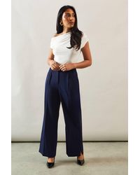 Wallis - Petite Side Split Flare Pants - Lyst