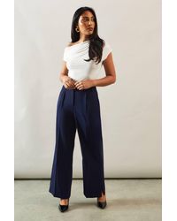 Wallis - Petite Side Split Flare Pants - Lyst