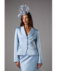 Coast - Waisted Jacket With Satin Lapel - Lyst
