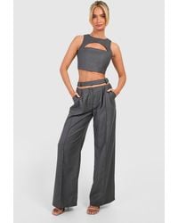 Boohoo - Cut Out Detail Trouser - Lyst