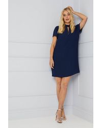 Wallis - Petite Embellished Neck Shift Dress - Lyst