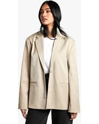 Boohoo - Tailored Single Breast Oversized Blazer - Lyst