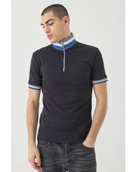 BoohooMAN - Muscle Fit Tape Polo - Lyst