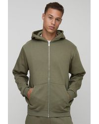 Boohoo - Tall Basic Regular Zip Through Hoodie - Lyst