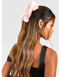 Boohoo - Baby Pink Bow Claw Clip - Lyst