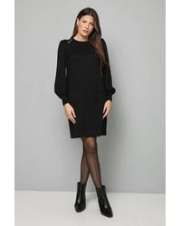 Wallis - Crew Neck Swing Sweater Dress - Lyst