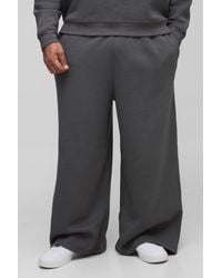 BoohooMAN - Plus Basic Extreme Wide Leg Sweatpants - Lyst