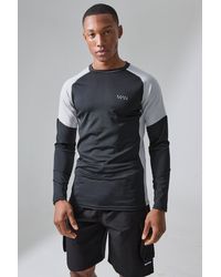 BoohooMAN - Man Active Muscle Fit Textured Base Layer Top - Lyst