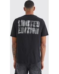 BoohooMAN - Tall Oversized Limited Edition Blurred Back Print T-shirt - Lyst