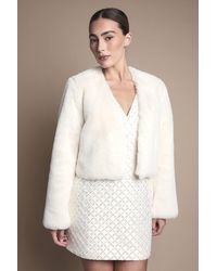 Coast - Occasion Short Edge To Edge Fur Coat - Lyst