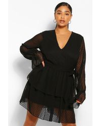 boohoo embroidered mesh tiered lace dress