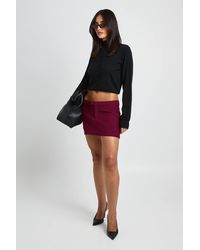 Boohoo - Tailored Mini Skort - Lyst